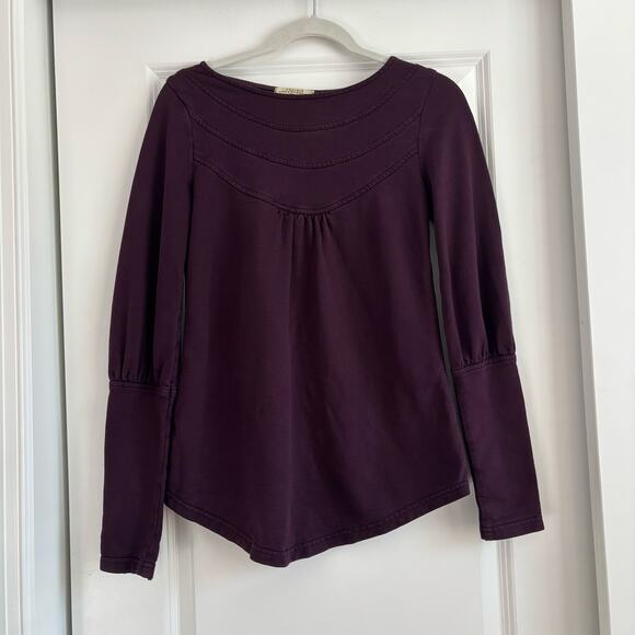Prarie Underground Women’s Purple Long Sleeve Top Sz XS Basic Lagenlook - Picture 1 of 10